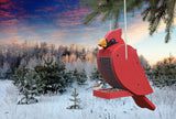 The Woodpecker Family Amish Handcrafted Bird Feeder (Cardinal) The Woodpecker Family