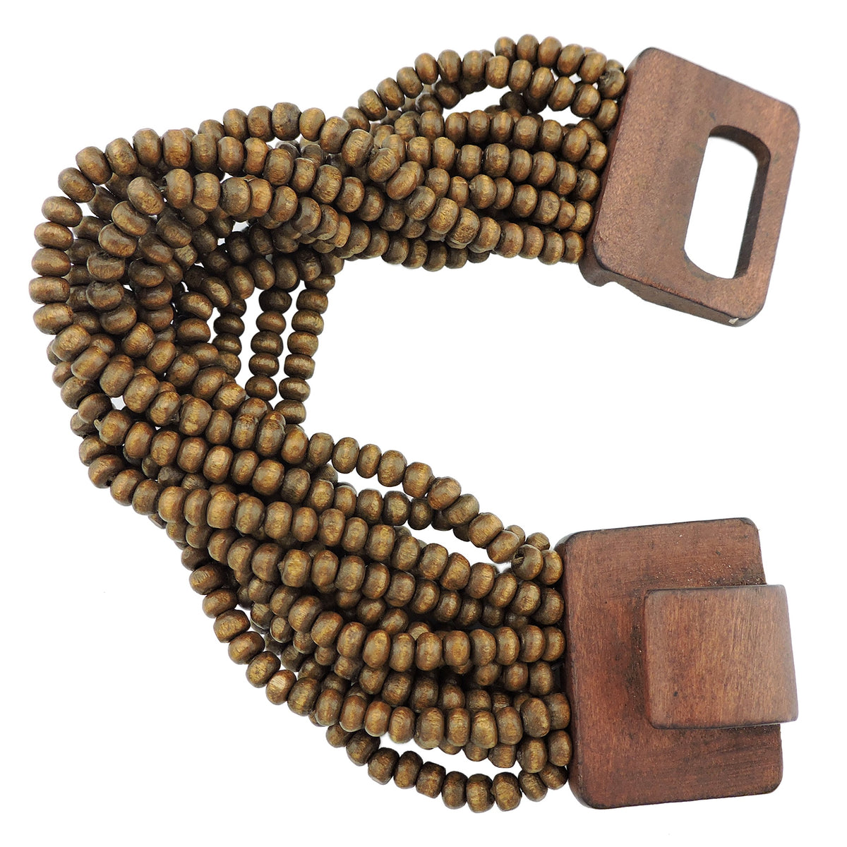 Coiris Wooden Beaded Bangle Bracelets for Women Boho Chunky Beaded Strand Bracelets Bohemian Summer Beach Bracelet Jewelry for Women (BR1199) Coiris