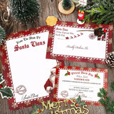 JarThenaAMCS 25Pcs Christmas Official Letters From Santa Set Include 5Pcs Vintage Gold Snowflake Writing Paper 5Pcs Certificates 5Pcs Envelopes 10 Stickers For Mailbox Family Party Favors JarThenaAMCS