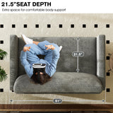 kakuboohi 51" Loveseat Sleeper Sofa Bed, Chenille Convertible Floor Sofa Bed for Small Spaces, Folding Couch Bed with Deep Seat, 2 Pillows & Solid Frame, Pull Out Floor Couch for Living Room, Grey kakuboohi