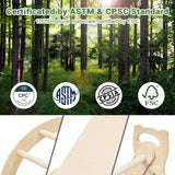 INNOPLAY Large Foldable Toddler Climbing Toys Indoor Jungle Gym, Pikler Triangle Set with Cushion, S-lide and Arch, 7-in-1 Montessori Climbing Set(1.5-6yrs) INNOPLAY