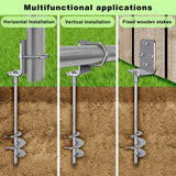 Insaga Multi-Purpose Ground Anchors Screw in, Wider Spiral Earth Anchors, Fully Welded Mobile Home Anchors for Trampolines, Swing Sets, Carports and More, 18'' Set of 4 Insaga