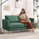 Busaurus Loveseat Sofa 56", Small Couches for Small Spaces Love Seat with 2-Seat Upholstered Cushion, Mid Century Modern Sofa Couches for Living Room, Deep Couch for Bedroom, Apartment, Green Busaurus