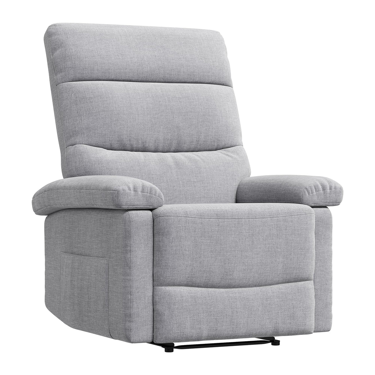 Garvee Recliner Chair for Adults, Manual Fabric Recliner with Side Pocket, Adjustable Single Sofa with Ergonomic Back Support, for Living Room, Nursery, Bedroom, Grey Garvee