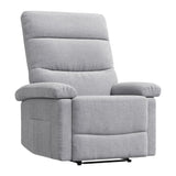 Garvee Recliner Chair for Adults, Manual Fabric Recliner with Side Pocket, Adjustable Single Sofa with Ergonomic Back Support, for Living Room, Nursery, Bedroom, Grey Garvee