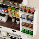 ChooChoo Farmhouse Kitchen Pantry Cabinet with Drawer, Tall Storage Cabinet with Door Shelves and Adjustable Shelves, Freestanding Cupboard for Kitchen, Dining Room, Antique White & Brown ChooChoo