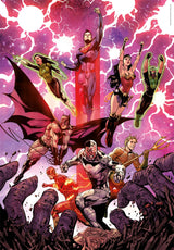 Clementoni - DC Comics Justice League League-1000 Pieces, Vertical, Fun for Adults, Superhero Puzzle, Made in Italy, Multicoloured, 39853 Clementoni