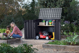 Keter Store-It-Out Prime 4.3 x 3.7 ft. Outdoor Resin Storage Shed with Easy Lift Hinges, Perfect for Yard Tools, Pool Floats and Garden Accessories, Black Keter