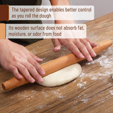 BAMBOO LAND- French Rolling Pin Set, 2 pcs, 16", 8", Natural Wood Rolling Pins for Baking, French Rolling Pin for Dough, Wooden Rolling Pin, Wood Rolling Pin, Pasta Rolling Pin, Pastry Roller Pin BAMBOO LAND