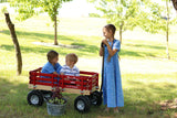 Berlin Flyer Sport Kid's Wagon - Model F410 - Amish Made in Ohio, USA - 10" No-Flat Tires (Red) premier wagons