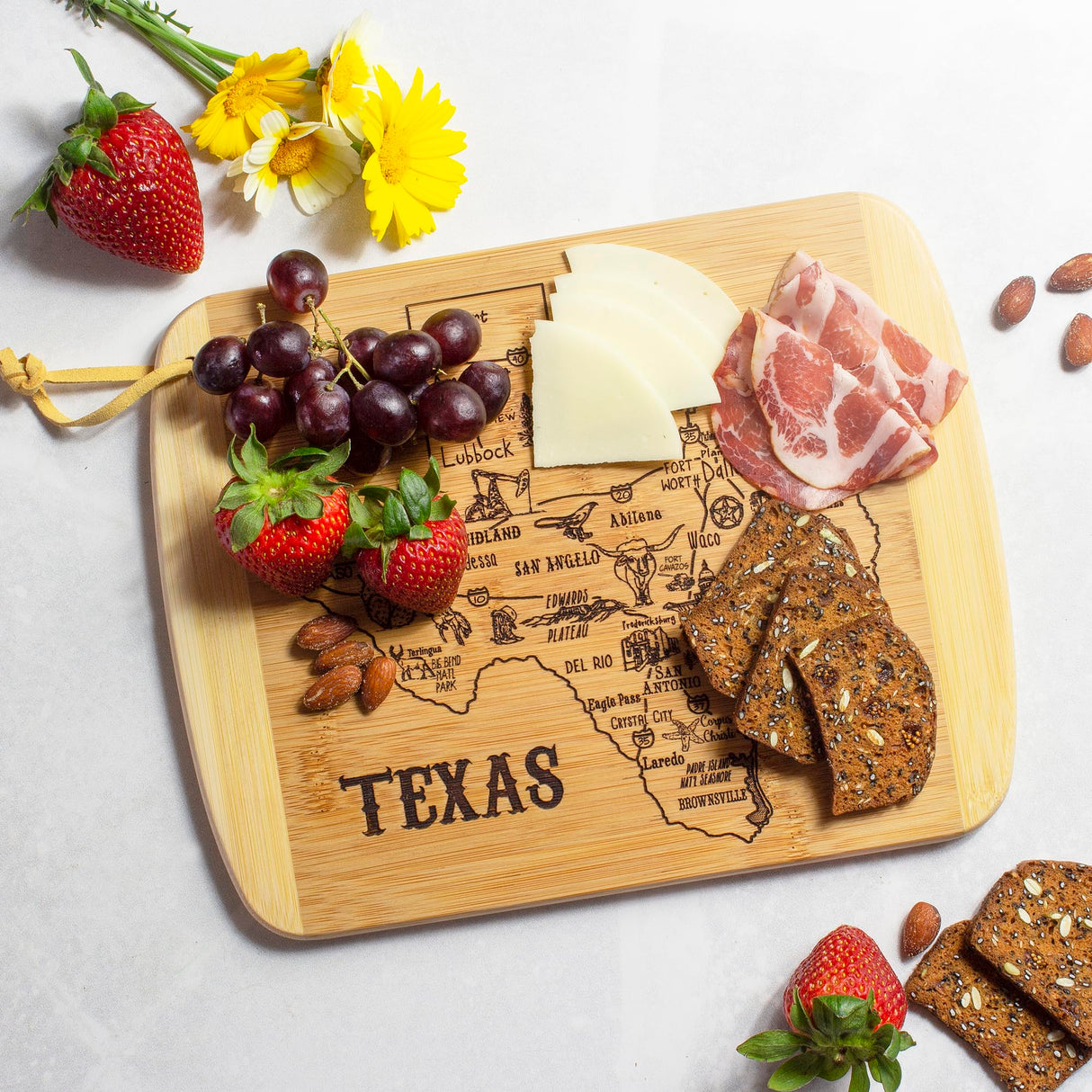 Totally Bamboo A Slice of Life Texas State Serving and Cutting Board, 11" x 8.75" Totally Bamboo