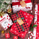 WRAPAHOLIC 30 Inch Christmas Wrapping Paper Roll - Jumbo Roll Rustic Holiday Woodland Scenes - Snowflake, Plaid, Reindeer - 4 Rolls - 30 Inch x 120 Inch Per Roll WRAPAHOLIC