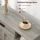 WEENFON Storage Cabinet, Bathroom Cabinet with Drawer, Coffee Bar Cabinets with Doors and Shelves, Freestanding Cupboard for Living Room, Grey UNSNG086CV1 WEENFON