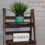 Milltown Merchants Ladder Shelf - Wooden Ladder Bookshelf - Leaning Bookshelf - Rustic Bookcase - Folding Bookcase (Dark Brown Ladder Shelf) Milltown Merchants