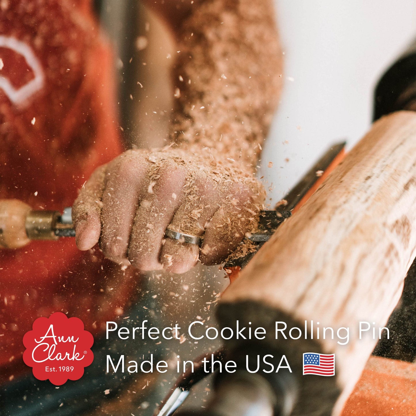 Perfect Cookie Rolling Pin 1/4-in. Fixed Depth Hardwood Made in the USA by Ann Clark