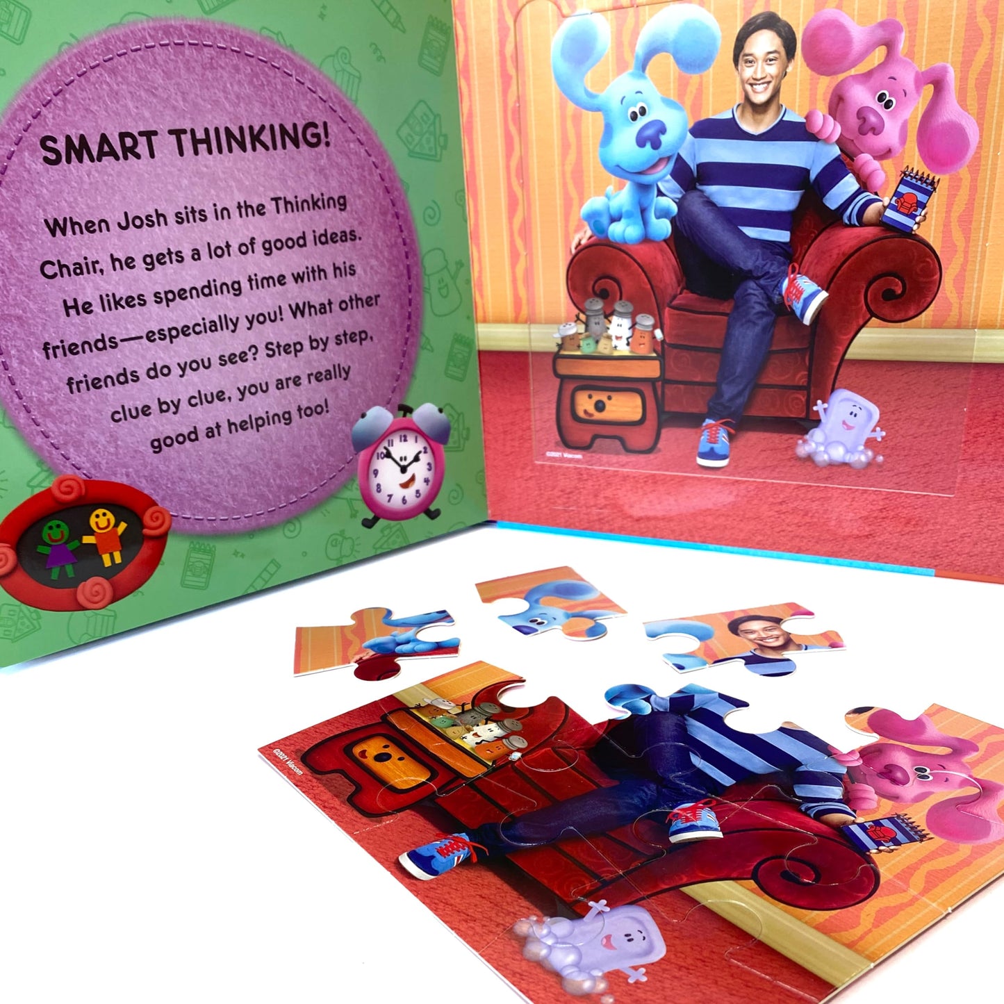 Phidal – Nickelodeon Blue’s Clues & You! My First Puzzle Book - Jigsaw Book for Kids Children Toddlers Ages 3 and Up Preschool Educational Learning - Gift for Easter, Holiday, Christmas, Birthday