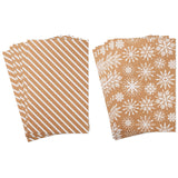 Hallmark Medium Christmas Gift Boxes with Lids (12 Shirt Boxes, 3 Designs: Navy Snowflakes, Gold Trees, Peace on Earth) for Christmas, Hanukkah, Holiday Parties Hallmark