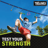 Trelines Ninja Warrior Obstacle Course for Kids, Most Attractive Lines and Gear for Backyard - 8 Ninja Obstacles - Monkey Bars, Gym Rings, Tree Rings, Fists. Great for Girls & Boys 5+ Get Outside Hape