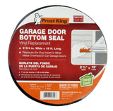 Frost King RV18 Vinyl 2-Car Garage Door Bottom Weather-Seal Replacement, Black Frost King