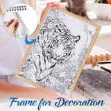 NETHOUSE Wildlife Coloring Book for Adults Relaxation & Stress Relief, Softcover, 30 Wild Scenes Coloring Pages of Natural Exploration, Diverse Wildlife NETHOUSE