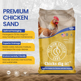 Premium Chicken Sand, 50 lb Bag Odor Eliminating Bedding for Chicken Coops, Nesting Boxes & Runs Premium Chicken Sand