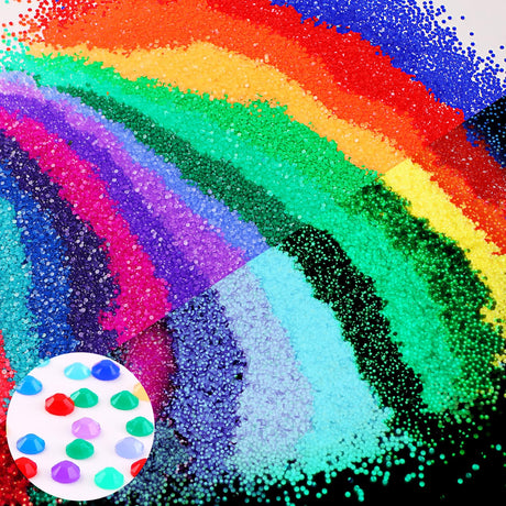 Suzile 15000 Pcs Glow in The Dark Beads for Diamond Painting 20 Colors 2.8 mm Diamond Painting Beads for DIY Craft Accessories Suzile