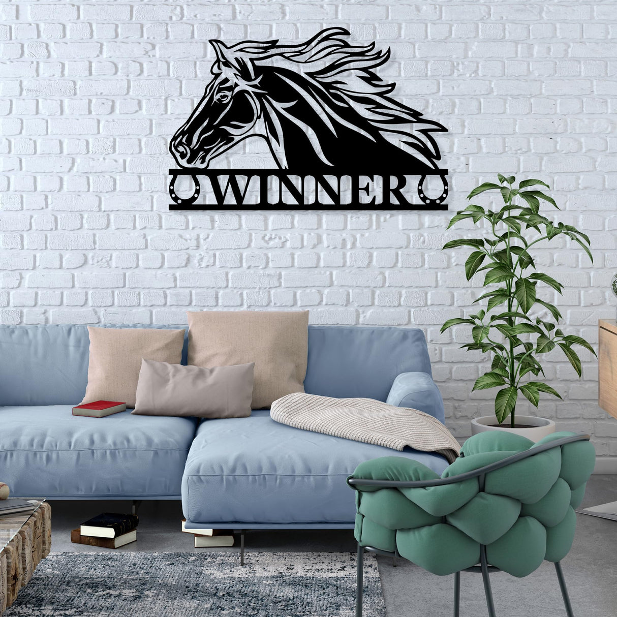 Personalized Horse Metal Wall Decor – Custom Stable Name Plaque for Barn, Rustic Western Farmhouse Accent, Unique Ranch Gift, Equestrian Gift Bosfori