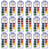 Watercolor Paint Pack with Wood Brushes 12 Washable Colors (0.61 Ounce (Pack of 18)) Color Swell