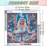 Fairy Diamond Art Kits for Adults, 5D Diamond Painting Kits for Adult Beginners, DIY Full Drill Gem Art Kits for Room Wall Decor Gift 14x14in WoodArtSupply