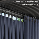 Kimunuk Gazebo Universal Replacement Privacy Curtain,10'X13' Gazebo Outdoor Waterproof Curtains, 4-Panels Sidewall Curtains with Double Zipper for Patio, Garden and Backyard (Only Curtains, Navy Blue) Kimunuk