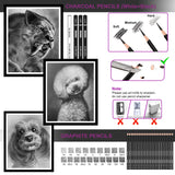 HIFORNY 58 PCS Drawing Kit Sketching Pencil Set,Sketch Pencils Art Supplies with 3-Color Sketchbook,Graphite,Charcoal,Blending Tools,Drawing Pencils for Adults Artists HIFORNY