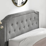 ZINUS Kellen Upholstered Scalloped Platform Bed Frame, Mattress Foundation, Wood Slat Support, No Box Spring Needed, Easy Assembly, Queen Zinus