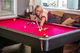 Mizerak Donovan II 8' Billiard Table with 2 Cues, Set of Billiard Balls, Triangle Brush and 2 Chalk Mizerak