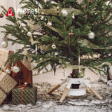 White Christmas Tree Stand Metal Xmas Tree Base Holder Stand for 10ft Real Tree Christmas Tree Decorations Fits Up to 4.9" Xmas Tree Trunks Tree Nest