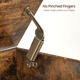 VASAGLE Storage Chest, Storage Trunk with 2 Safety Hinges, Storage Bench, Shoe Bench, Barn Style, 15.7 x 39.4 x 18.1 Inches, for Entryway, Bedroom, Living Room, Rustic Brown ULSB060T01 VASAGLE