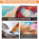 Eterkosu Ghost Diamond Art Painting Kits for Adults,5D DIY Halloween Diamond Art Paint with Diamonds for Home Decor,Horror Full Drill Diamond Dots Painting for Adults Beginners Gem Art Pictures Eterkosu