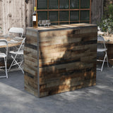 Flash Furniture Amara 4' Rustic Natural Laminate Foldable Bar - Portable Event Bar Flash Furniture