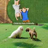 PrimeZone 54 Packs Interlocking Artificial Grass Tiles - 12"x12" Turf Outdoor Indoor Fake Grass Deck Flooring Set for Patio, Balcony, Backyard PrimeZone