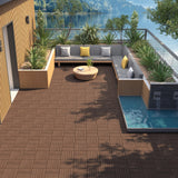 Yaheetech 27PCS Acacia Wood Interlocking Flooring Tiles Waterproof Flooring for Outdoor & Indoor Patio,Balcony,Garden,Poolside,12 × 12 in,Brown Yaheetech