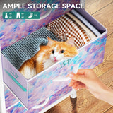 YITAHOME Purple Dresser with 4 Drawers - Storage Tower Unit, Kids Dresser for Bedroom, Living Room, Closets - Sturdy Steel Frame, Wooden Top & Easy Pull Fabric Bins YITAHOME