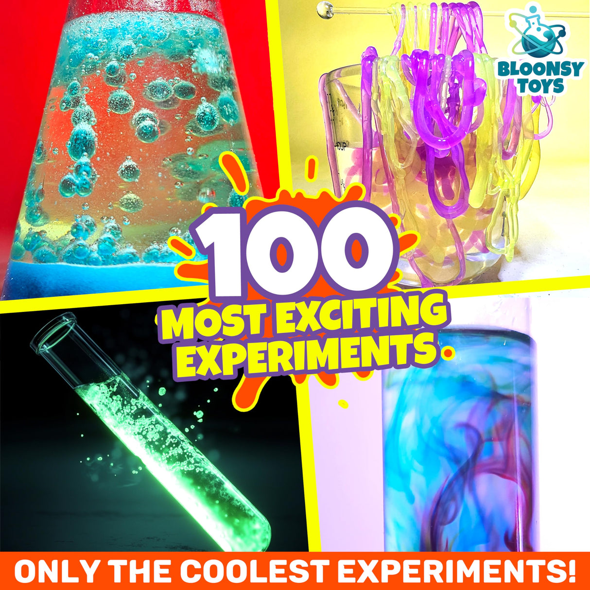 Bloonsy Science Kits for Kids | Ultimate Chemistry Lab Setup with 100 Experiments | Toys Set for Boys and Girls Age 7-8-9-12 BLOONSY