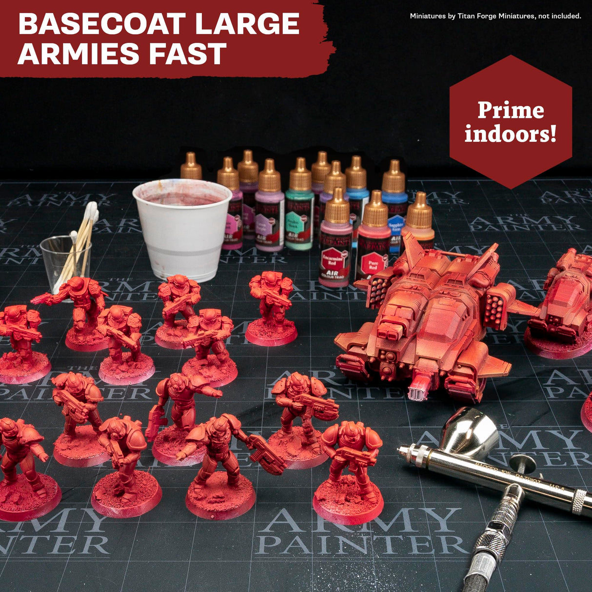 The Army Painter Warpaints Air Mega Set - Non-Toxic Water Based Airbrush paint set – paint and primer for Tabletop Roleplaying, Boardgames, and Wargames Miniature Model Painting The Army Painter