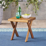 Christopher Knight Home Irene Outdoor Acacia Wood Side Table, Sandblast Teak Finish Christopher Knight Home
