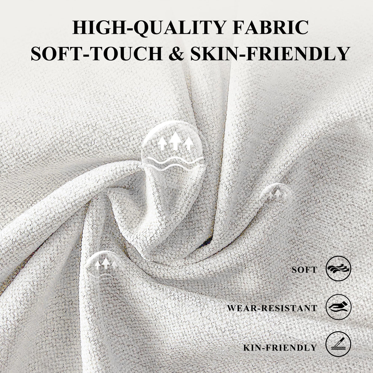 COLAMY Fabric Round Storage Ottoman with Reversible Tray Lid – Multi-Functional Footrest, Hidden Storage, Sturdy & Stylish Small Coffee Table for Living Room, Bedroom, or Entryway(Beige) COLAMY