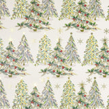 RUSEPEA Luxury Christmas Tree Wrapping Paper Roll, Mini Roll, Elegant Gold Foil Xmas Tree Gift Wrap Paper for Holiday Gifts, Party, DIY Crafts (17in x 16.4ft) RUSPEPA