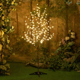 LIGHTSHARE 6.5 feet 208L LED Lighted Cherry Blossom Tree, Warm White, Decorate Home Garden, Spring, Summer, Wedding, Birthday, Christmas Holiday, Party, for Indoor and Outdoor Use LIGHTSHARE