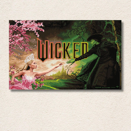 CRAFTHUB Wicked Diamond Art – Everyone Deserves The Chance to Fly – 5D Diamond Painting Kit & Tools – with Big Trays & Light Pens – Officially Licensed Merchandise – 25.6' x 15.7" CRAFTHUB