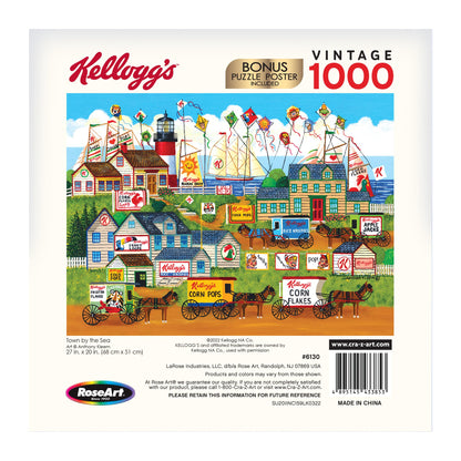 RoseArt - Kellogg's - Town by The Sea - 1000 Piece Jigsaw Puzzles for Adults