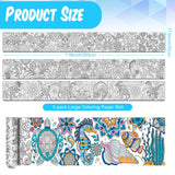 Pasimy 3 Pieces Giant Coloring Posters 11.8 x 118 Inch Mandala Animals Jumbo DIY Drawing Paper Large Coloring Sheets Pages Huge Mandala Drawing Banner for Adult Kids Home Classroom Craft Art Activity Pasimy