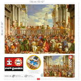 Educa - The Wedding at Cana, Paolo Veronese - 4000 Piece Jigsaw Puzzle - Puzzle Glue Included - Completed Image Measures 53.54"x 37.79" - Ages 14+ (19949) Educa